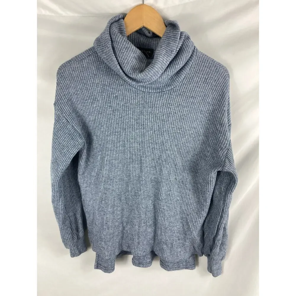Gibsonlook Blue Turtleneck Knit Sweater Soft Size XS